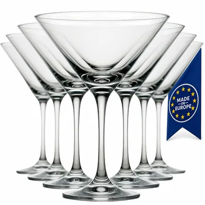 Produktbild von Martini Gläser Martinigläser Martinischale Cocktailglas Sekt Champagner 8er Set