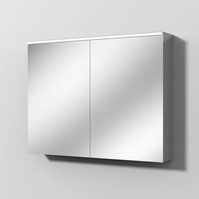 Zdjęcie produktu dla Lustro Sanipa Reflection z ramą aluminiową, model ARND 100, z panelem LED