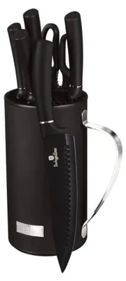 Zdjęcie produktu dla Berlinger Haus komplet noży w stojaku 7 elementów Black Silver BH2480