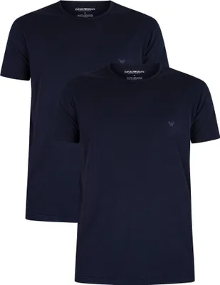 Produktbild von Emporio Armani 2er-Pack Lounge-T-Shirts aus reiner Baumwolle, Blau S
