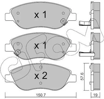 Produktbild von CIFAM Bremsbeläge Satz Vorne Bremsklötze für FIAT TIPO Kombi (356) 822-577-2
