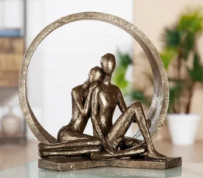 Obrázek produktu pro GILDE Socha, pár, "Familiarity", syntetická pryskyřice, bronzová barva, , d. 18 cm, š. 33 cm, v. 30 cm 36819