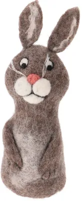 Produktbild von Filz Eierwärmer, Handgemachte Filzdekoration aus Nepal, Filztier - Hase, Braun, Filz,Wolle, 17*7*7 cm, Filz Eierwärmer