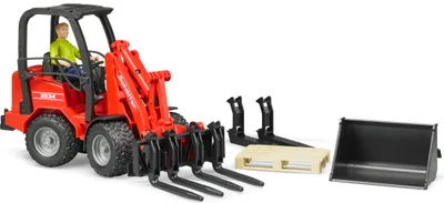 Produktbild von bruder 02191 - Schäffer Hoflader 2630 mit Figur & Zubehör - 1:16 Landwirtschaft Bauernhof Fahrzeug Spielzeug Radlader