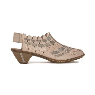 Produktbild von Rieker Damen Schuhe, Pumps mit elastischem Gummizug und extra Sup, In Beige – 6 UK - 39 EU - 8 US / Beige