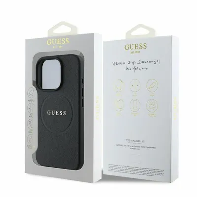 Immagine prodotto di Guess, custodia protettiva MagSafe per iPhone 16 Pro con design testurizzato, nero