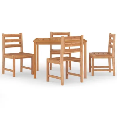 Produktbild von vidaXL 5-tlg. Garten-Essgruppe Massivholz Teak