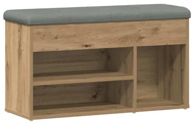 Immagine prodotto di vidaXL Panca per scarpe in rovere artigianale 82x32x45,5 cm Materiale a base di legno