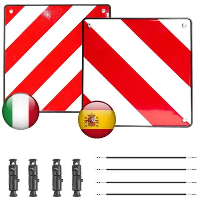 Obrázok produktu pre Reflexné varovné tabule 2 v 1 pre nosiče bicyklov, PVC, 50x50 cm