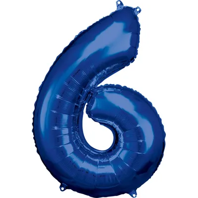 Produktbild von Amscan 9907286, Spielzeugballon, Folie, Blau, Anzahl, 50 cm, 5 Stück(e)