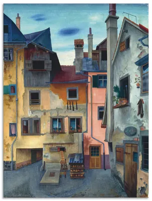 Produktbild von ARTland Wandbild Alu für Innen & Outdoor Alte Häuser in Lindau Größe: 60x80 cm