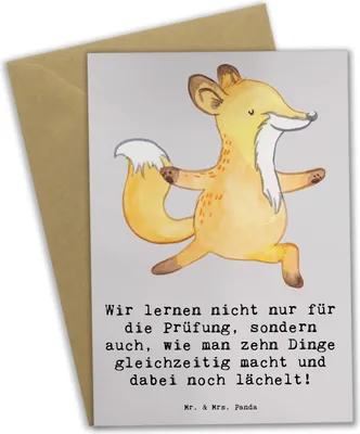 Produktbild von Mr. & Mrs. Panda Glückwunschkarte Auszubildende Lächeln - Grau Pastell - Geschenk, einladungskarten, Berufspassion, Beruf, hochzeitskarten, osterkarte, Berufsalltag
