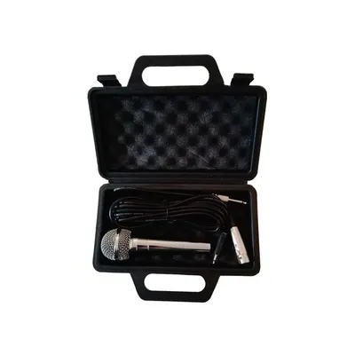 Produktbild von Dynamisches Mikrofon Gesang  + Koffer + 5m Kabel XLR KLINKE Mic Set dynamisch