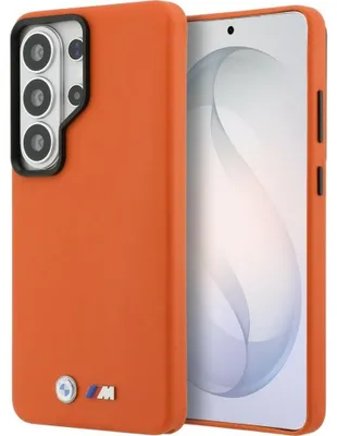 Produktbild von Handyhülle für Galaxy S26 Ultra, BMW Hardcase Leather mit MagSafe, Orange