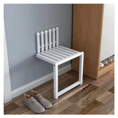Produktbild von Wandklappstuhl aus Massivholz für den Schuhwechsel, platzsparend, maximale Tragfähigkeit 150 kg
