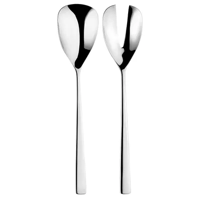 Produktbild von 2er Salatbesteck SALATLÖFFEL Set Servierbesteck Buffetlöffel Stahl