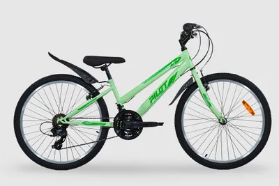 Productafbeelding van Pilot 24-inch mountainbike, 21-versnellingen Shimano, robuust stalen frame, V-remmen, aluminium velgen, 24 x 1,95 inch banden, groen