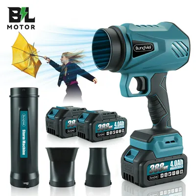 Produktbild von 21V Akku Laubbläser Gebläse Laubgebläse Mit 2X4.0AH Akkus & Ladegerät für Garten, Auto, Terrasse & Camping