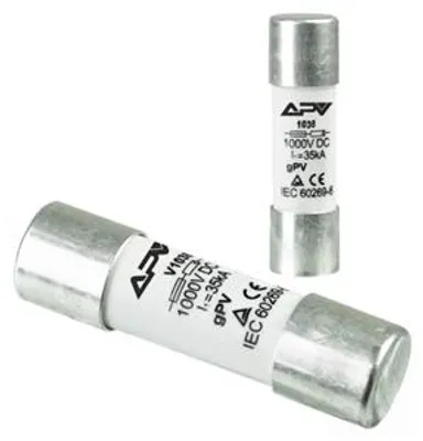 Obrázek produktu pro FVE DC pojistka Adelid APV 1000V, 10A 10x38 mm pro solární systémy