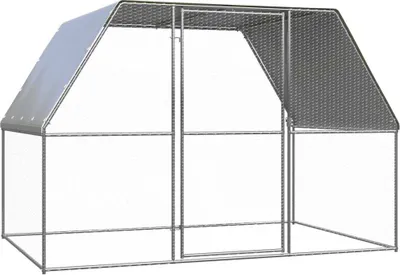 Immagine prodotto di Gabbia per polli Argento e grigio 3x2x2 m Acciaio zincato