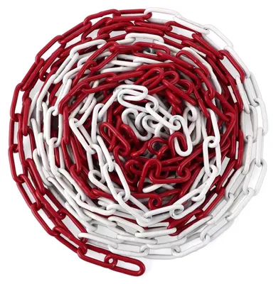 Image de Chaîne d'avertissement en acier de 10 mètres, rouge et blanche, pour la sécurité