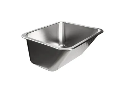 A stainless steel sink basin is shown against a white background.