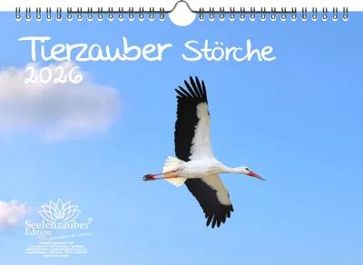Produktbild von Tierzauber Störche DIN A4 Kalender für 2026 Tierzauber Störche
