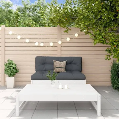 Produktbild von Ankonbej 2-tlg. Garten-Lounge-Set Weiß Massivholz Kiefer