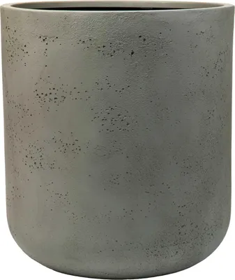 Produktbild von VIVANNO Pflanzkübel Fiberglas CHICO Rund, Vesuvgrau Beton-Design - 45x50 cm