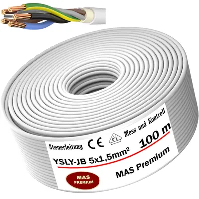 Produktbild von 100m YSLY-JB 5x1,5 Flexibles Ladekabel Steuerkabel Steuerleitung