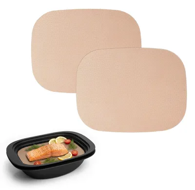 Image de 2 plaques de cuisson réutilisables pour le Thermomix TM7 Varoma, revêtement antiadhésif, résistantes à la chaleur jusqu'à 250 °C, lavables au lave-vaisselle, accessoires pour le TM7 Varoma