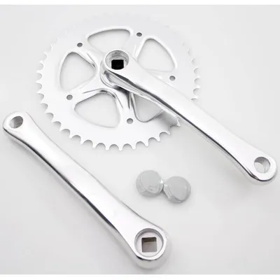 Produktbild von Kurbelsatz mit 42 Zähnen und 170 mm Kurbelarmen aus Aluminium in Silber
