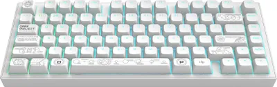 Obrázek produktu pro Dark Project ALU Terra Nova R2 White – bezdrátová herní klávesnice (ANSI)