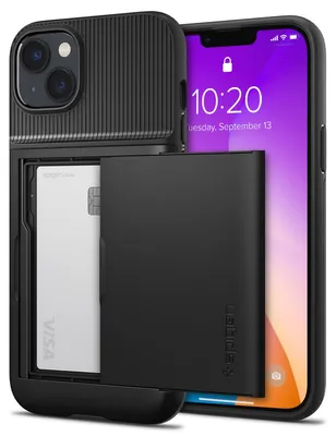 Produktbild von Spigen ACS05058, Cover, Apple, iPhone 14, 15,5 cm (6.1"), Schwarz
