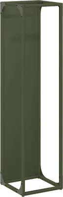 Immagine prodotto di vidaXL Rastrelliera per legna da ardere Verde oliva 25x25x100 cm Acciaio laminato a freddo