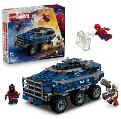 Zdjęcie produktu dla LEGO Pościg Spider-Mana za więźniarką, Zestaw do budowania, 8 lat(a), Plastik, 367 szt., 543 g
