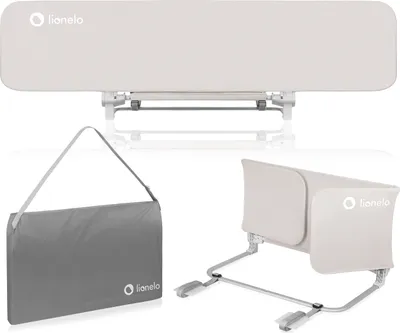 Obrázok produktu pre Lionelo Ochranná súprava na posteľ LORA XL, jednoduchá a intuitívna montáž, kompaktné rozmery, 2 bezpečnostné pásy, nastavenie sklonu - Béžová