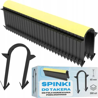 Obrázok produktu pre Klipy pre podlahové vykurovanie Takera klipy 300 kusov 60 mm fóliové klipy pre podlahové vykurovanie