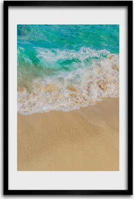 Produktbild von Bild - Bilderrahmen - 40 cm x 60 cm - MDF - Rahmen - Wandkunst - Strand und Meer