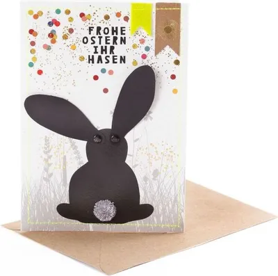 Produktbild von Wackelohrkarte "Frohe Ostern ihr Hasen"