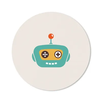 Produktbild von MuchoWow® Mauspad Mousepad Roboter - Gesicht - Antenne - Technik - Junge - Kind 30x30 cm - Mousepads - Maus Mat - Pad - Mausunterlage - Tischunterlage - Schreibtischmatten