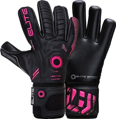 Produktbild von Elite Sport Forza Torwarthandschuhe - Schwarz / Rosa  | Größe: 11