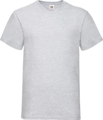 Produktbild von Fruit of the Loom Valueweight V-Neck T Farbe: graumeliert Größe: L