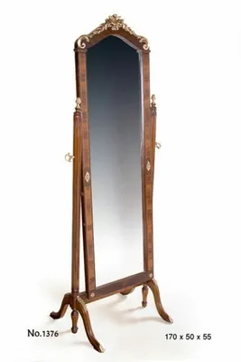 Standspiegel Barock Braun Spiegel Schwenkspiegel Mirror Baroque Brown Standing Swivel Turnable Standspiegel