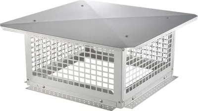 Immagine prodotto di Coperchio per camino 304 in acciaio inox - protezione per uccelli - 582x582x245 mm - camino per 2 metodi di installazione - camino compatibile con vari tipi di camino