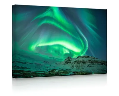 Produktbild von lightbox multicolor | LED Bild | Nordlichter über Island | 100x70 cm | fully lighted
