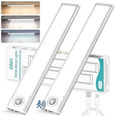 Zdjęcie produktu dla Lampa LED pod szafę czujnik ruchu akumulator USB 68 diod