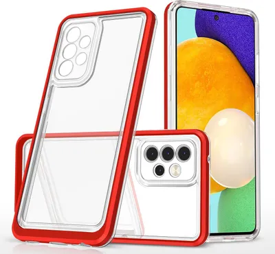 Immagine prodotto di Custodia Clear 3In1 per Samsung Galaxy A13 5G Custodia in gel con cornice rossa