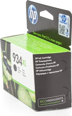 Produktbild von HP 934XL Schwarz Original-Druckerpatronemit hoher Reichweite, Hohe (XL-) Ausbeute, Schwarz, Tinte auf Pigmentbasis, 25,5 ml, 1 Stück(e), 1000 Seiten