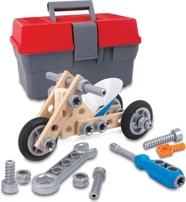 Produktbild von Hape Konstruktionsspielzeug Build n Drive Motorbike Set Motorradbau